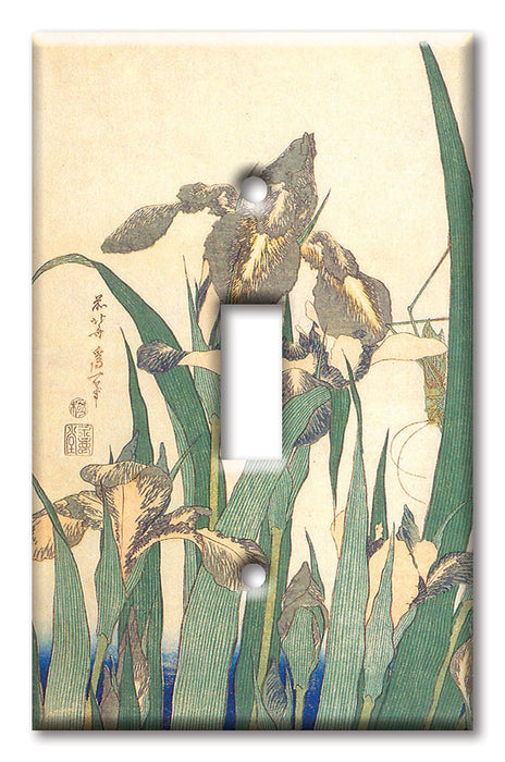 Decorative Printed Switch Plate - Electrical Switch Cover Wall Plate by Art Plates - Hokusai: Irises