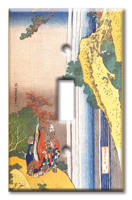 Decorative Printed Switch Plate - Electrical Switch Cover Wall Plate by Art Plates - Hokusai: Li Po