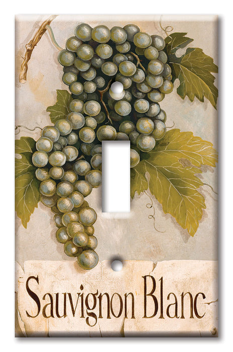 Decorative Printed OVERSIZED Switch Plate - Electrical Switch Cover JUMBO Wall Plate by Art Plates - Sauvignon Blanc