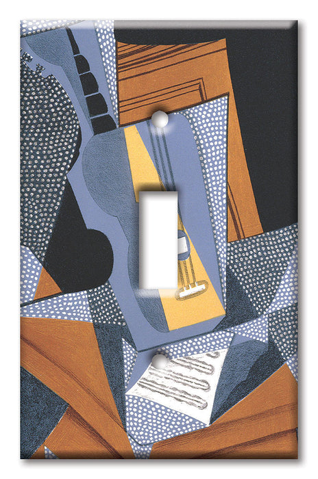 Decorative Printed Switch Plate - Electrical Switch Cover Wall Plate by Art Plates - Gris: Guitar