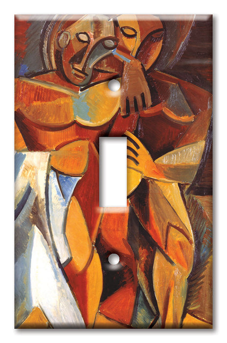 Decorative Printed OVERSIZED Switch Plate - Electrical Switch Cover JUMBO Wall Plate by Art Plates - Picasso II