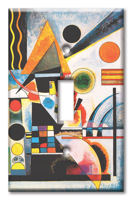 Decorative Printed OVERSIZED Switch Plate - Electrical Switch Cover JUMBO Wall Plate by Art Plates - Kandinsky: Balancement