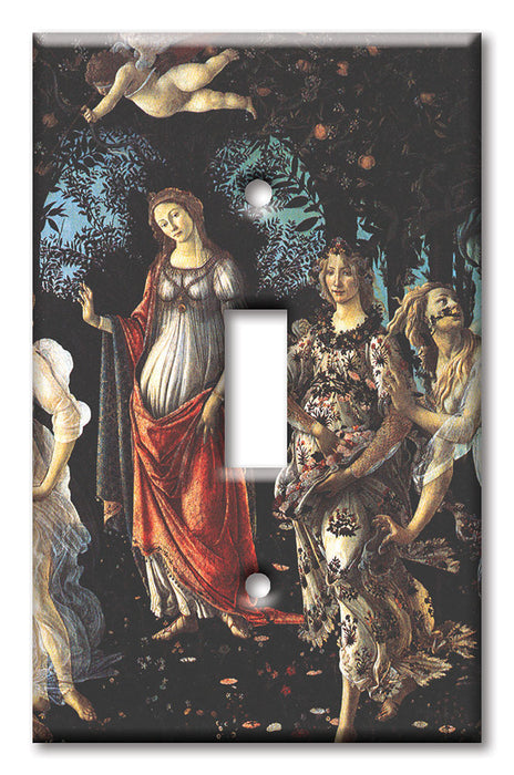 Decorative Printed OVERSIZED Switch Plate - Electrical Switch Cover JUMBO Wall Plate by Art Plates - Botticelli: Primavera