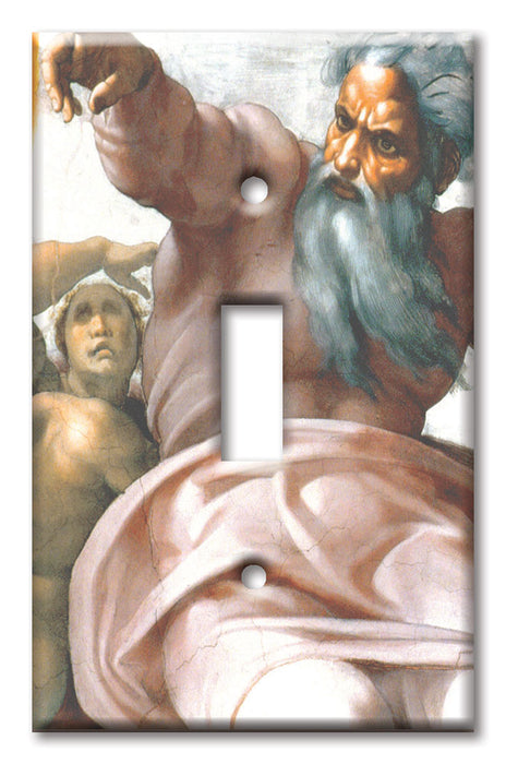 Decorative Printed Switch Plate - Electrical Switch Cover Wall Plate by Art Plates - Michelangelo: Sistine Chapel