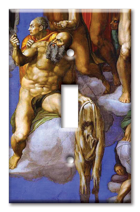 Decorative Printed OVERSIZED Switch Plate - Electrical Switch Cover JUMBO Wall Plate by Art Plates - Michelangelo: Last Judgement