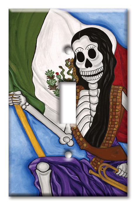 Decorative Printed Switch Plate - Electrical Switch Cover Wall Plate by Art Plates - Patria O Muerte