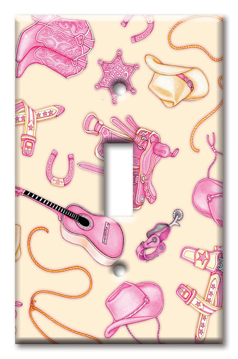 Decorative Printed OVERSIZED Switch Plate - Electrical Switch Cover JUMBO Wall Plate by Art Plates - Cowgirl - Image by Dan Morris