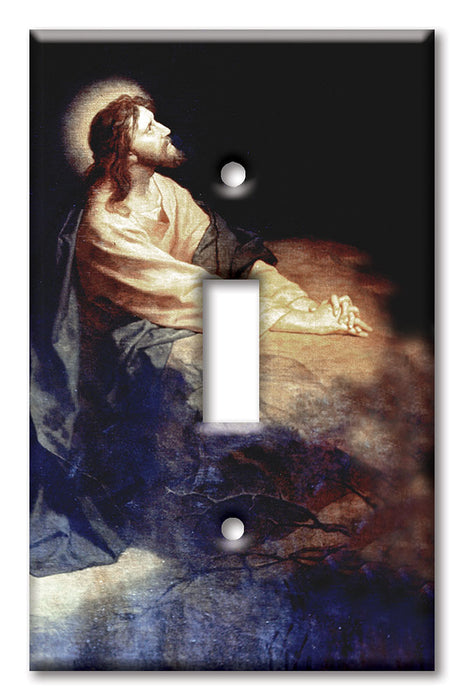 Decorative Printed OVERSIZED Switch Plate - Electrical Switch Cover JUMBO Wall Plate by Art Plates - Garden Of Gethsemane