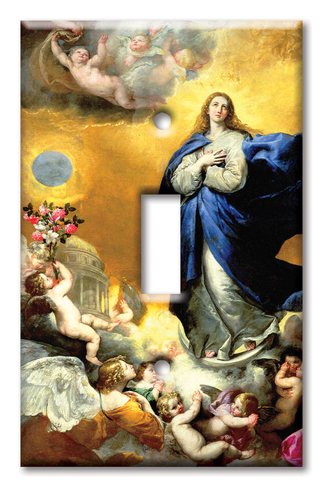 Decorative Printed Switch Plate - Electrical Switch Cover Wall Plate by Art Plates - Immaculate Conception