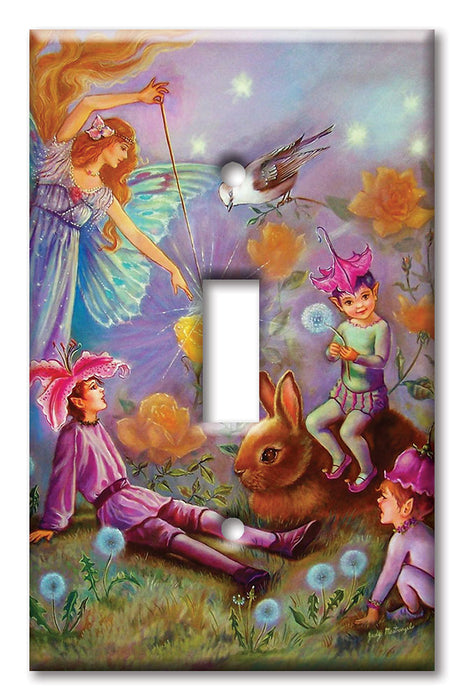 Decorative Printed Switch Plate - Electrical Switch Cover Wall Plate by Art Plates - Fairy