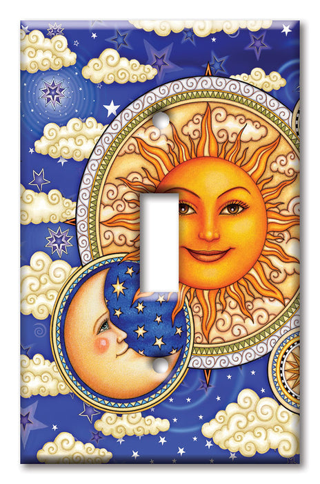 Decorative Printed Switch Plate - Electrical Switch Cover Wall Plate by Art Plates - Sun and Clouds - Image by Dan Morris