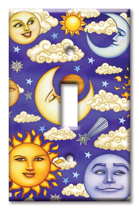 Decorative Printed Switch Plate - Electrical Switch Cover Wall Plate by Art Plates - Suns - Image by Dan Morris