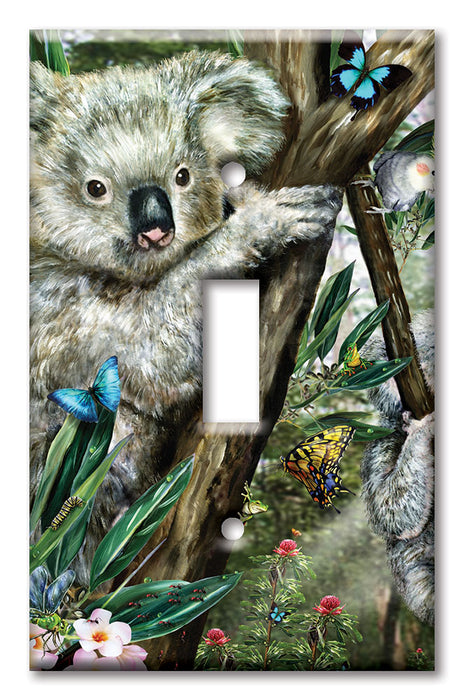 Decorative Printed Switch Plate - Electrical Switch Cover Wall Plate by Art Plates - Koala Bear