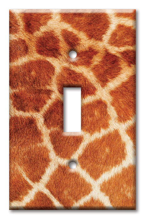 Decorative Printed Switch Plate - Electrical Switch Cover Wall Plate by Art Plates - Faux Giraffe Fur