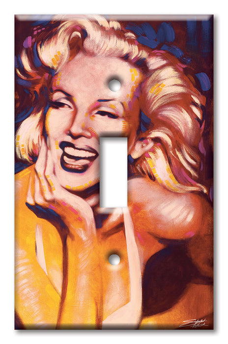 Decorative Printed OVERSIZED Switch Plate - Electrical Switch Cover JUMBO Wall Plate by Art Plates - Marilyn