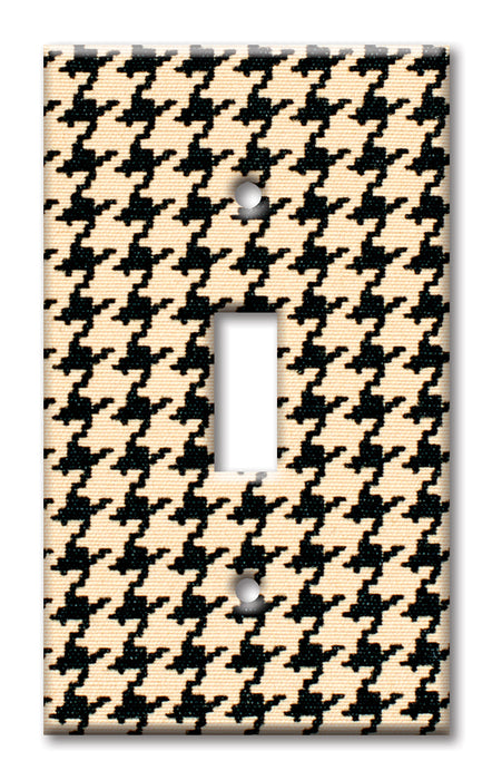 Decorative Printed OVERSIZED Switch Plate - Electrical Switch Cover JUMBO Wall Plate by Art Plates - Houndstooth