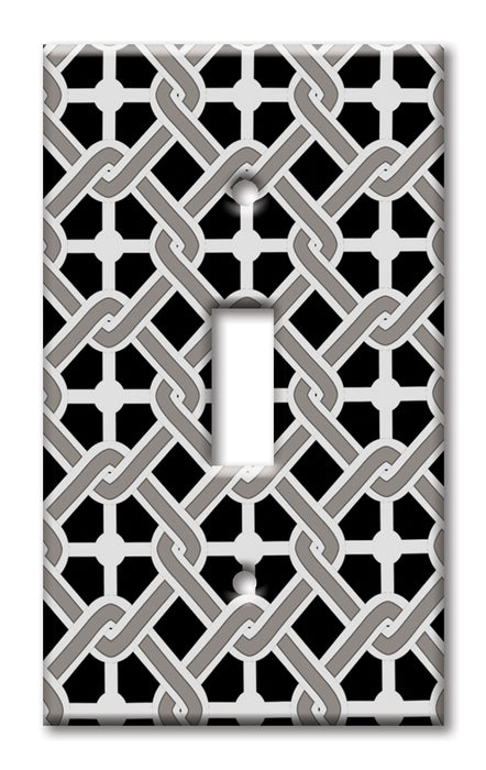 Decorative Printed OVERSIZED Switch Plate - Electrical Switch Cover JUMBO Wall Plate by Art Plates - Interlock