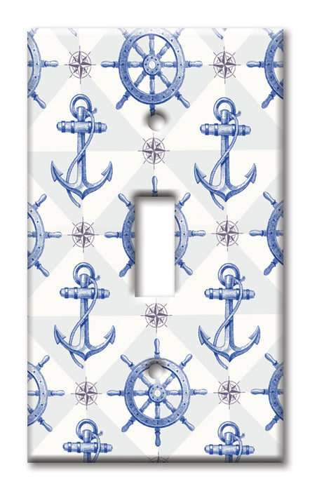 Decorative Printed Switch Plate - Electrical Switch Cover Wall Plate by Art Plates - Nautical