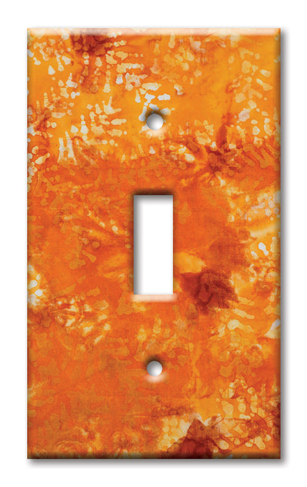 Decorative Printed OVERSIZED Switch Plate - Electrical Switch Cover JUMBO Wall Plate by Art Plates - Fall Tie Dye