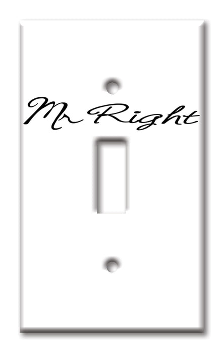 Decorative Printed Switch Plate - Electrical Switch Cover Wall Plate by Art Plates - Mr. Right