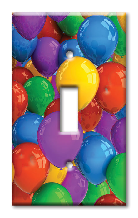 Decorative Printed OVERSIZED Switch Plate - Electrical Switch Cover JUMBO Wall Plate by Art Plates - Party Balloons