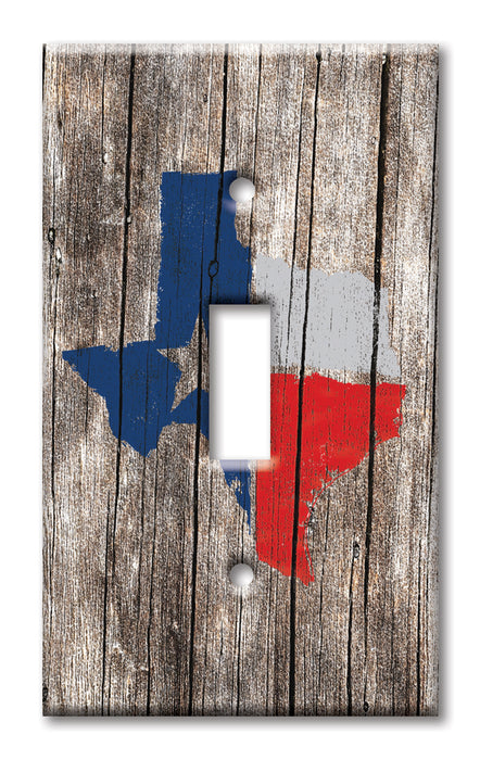 Decorative Printed OVERSIZED Switch Plate - Electrical Switch Cover JUMBO Wall Plate by Art Plates - Texas Map