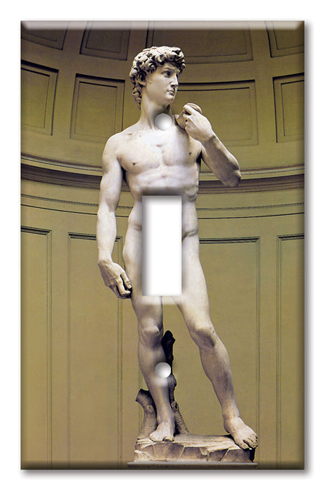 Decorative Printed OVERSIZED Switch Plate - Electrical Switch Cover JUMBO Wall Plate by Art Plates - Michelangelo: David