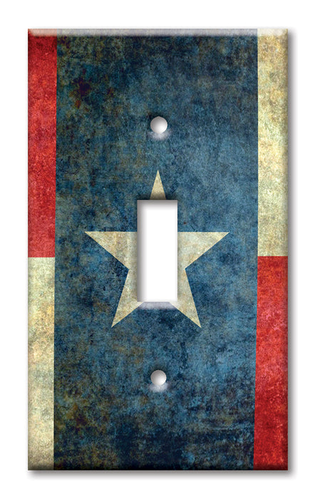 Decorative Printed Switch Plate - Electrical Switch Cover Wall Plate by Art Plates - Texas Flag