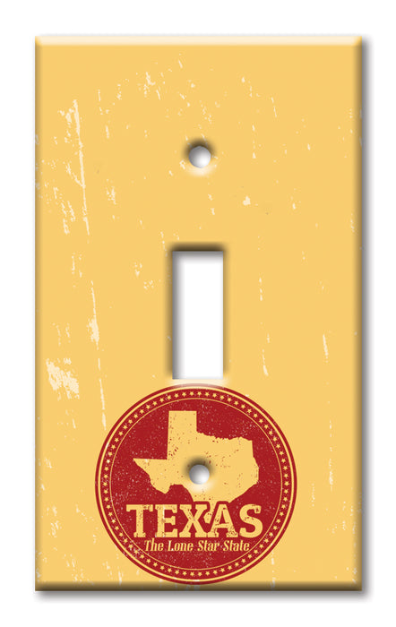 Decorative Printed OVERSIZED Switch Plate - Electrical Switch Cover JUMBO Wall Plate by Art Plates - Lone Star State