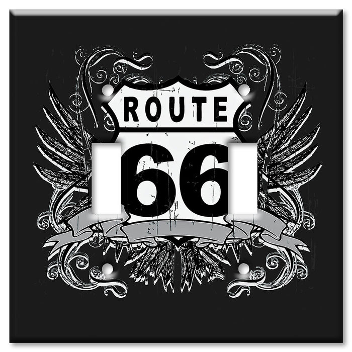 Decorative Printed Switch Plate - Electrical Switch Cover Wall Plate by Art Plates - Route 66 II