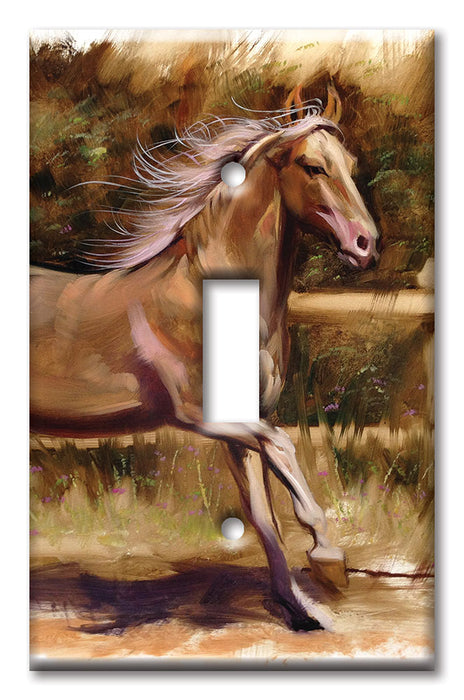 Decorative Printed Switch Plate - Electrical Switch Cover Wall Plate by Art Plates - Palomino