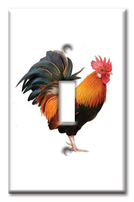 Decorative Printed OVERSIZED Switch Plate - Electrical Switch Cover JUMBO Wall Plate by Art Plates - Rooster