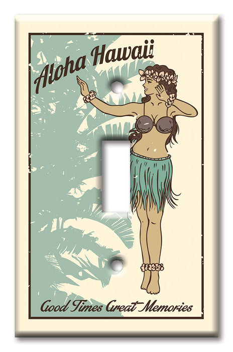 Decorative Printed Switch Plate - Electrical Switch Cover Wall Plate by Art Plates - Aloha Hawaii