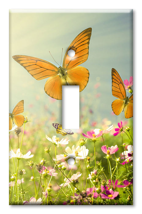 Decorative Printed OVERSIZED Switch Plate - Electrical Switch Cover JUMBO Wall Plate by Art Plates - Butterflies