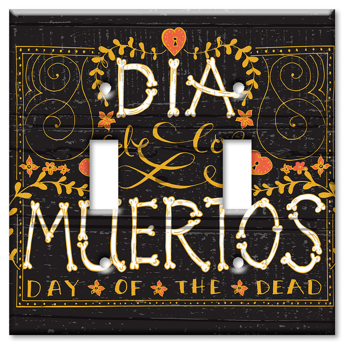 Decorative Printed OVERSIZED Switch Plate - Electrical Switch Cover JUMBO Wall Plate by Art Plates - Dia De Los Muertos