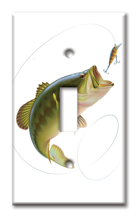 Decorative Printed Switch Plate - Electrical Switch Cover Wall Plate by Art Plates - Bass