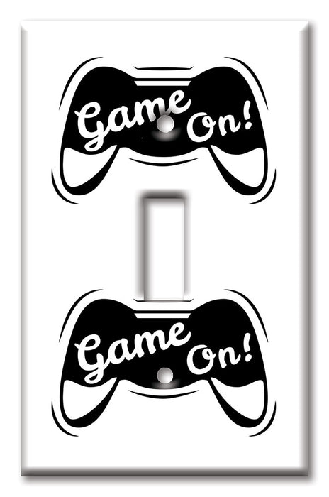 Decorative Printed Switch Plate - Electrical Switch Cover Wall Plate by Art Plates - Game On