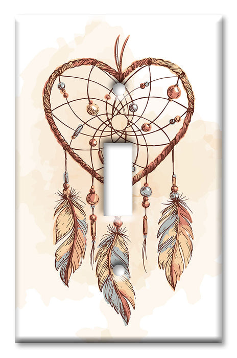 Decorative Printed OVERSIZED Switch Plate - Electrical Switch Cover JUMBO Wall Plate by Art Plates - Dreamcatcher