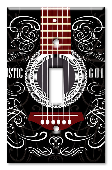 Decorative Printed Switch Plate - Electrical Switch Cover Wall Plate by Art Plates - Acoustic Guitar