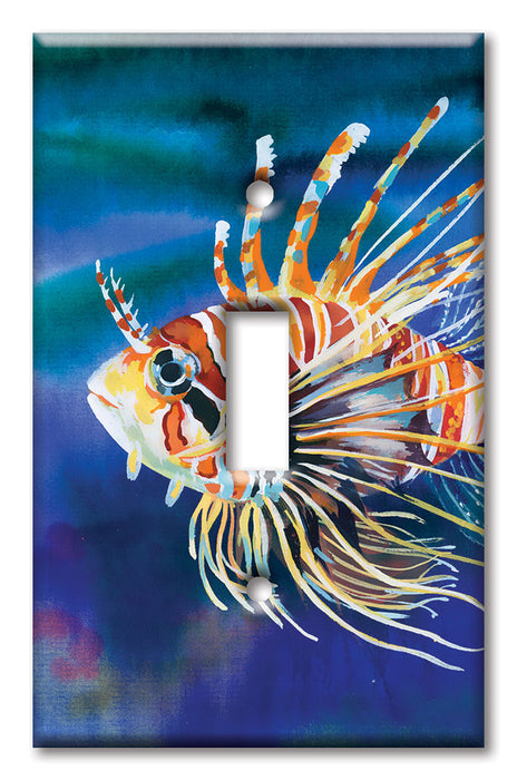 Decorative Printed OVERSIZED Switch Plate - Electrical Switch Cover JUMBO Wall Plate by Art Plates - Clown Fish