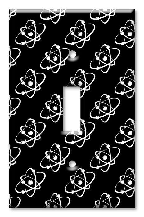 Decorative Printed Switch Plate - Electrical Switch Cover Wall Plate by Art Plates - Atoms