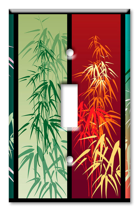 Decorative Printed OVERSIZED Switch Plate - Electrical Switch Cover JUMBO Wall Plate by Art Plates - Bamboo