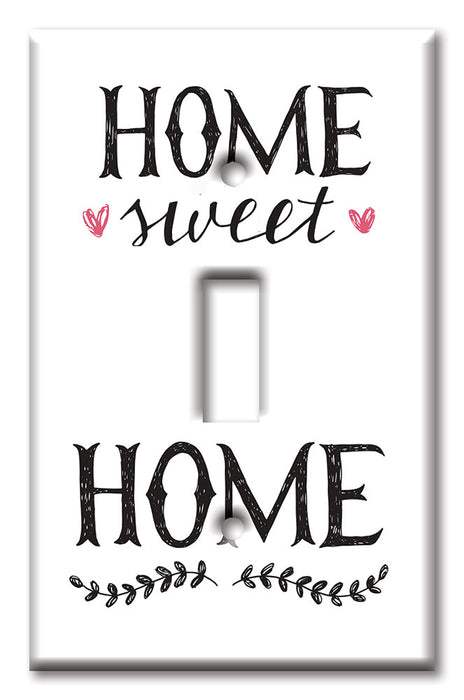 Decorative Printed OVERSIZED Switch Plate - Electrical Switch Cover JUMBO Wall Plate by Art Plates - Home Sweet Home