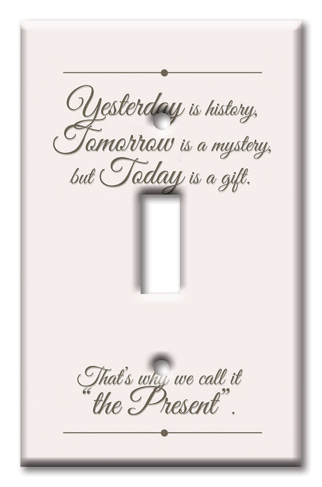 Decorative Printed OVERSIZED Switch Plate - Electrical Switch Cover JUMBO Wall Plate by Art Plates - Yesterday is History