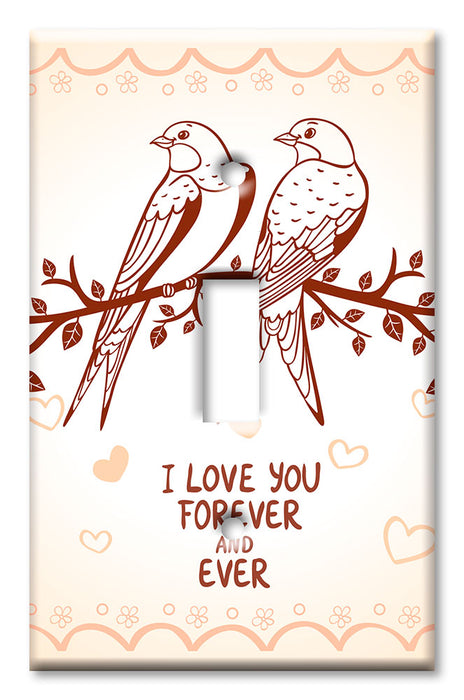 Decorative Printed OVERSIZED Switch Plate - Electrical Switch Cover JUMBO Wall Plate by Art Plates - Love You Forever