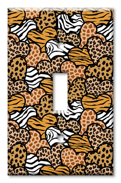 Decorative Printed OVERSIZED Switch Plate - Electrical Switch Cover JUMBO Wall Plate by Art Plates - Jungle Love