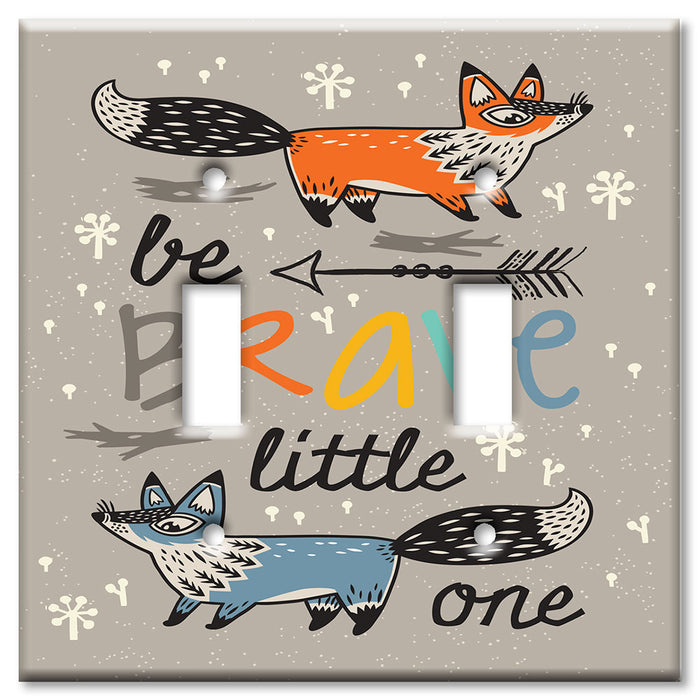 Decorative Printed Switch Plate - Electrical Switch Cover Wall Plate by Art Plates - Be Brave Little One