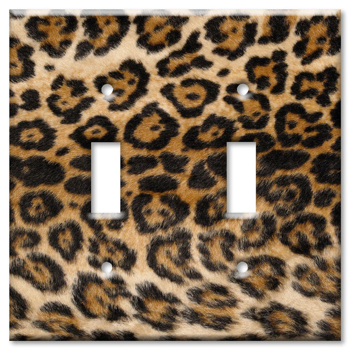 Decorative Printed OVERSIZED Switch Plate - Electrical Switch Cover JUMBO Wall Plate by Art Plates - Spotted Leopard