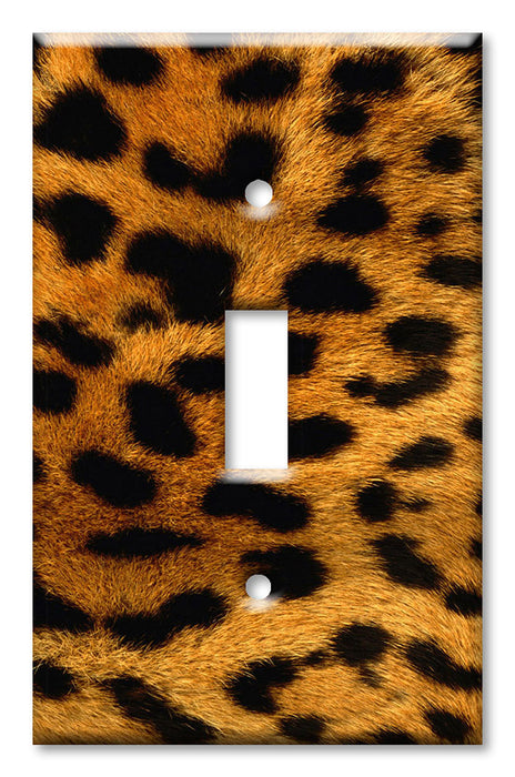 Decorative Printed Switch Plate - Electrical Switch Cover Wall Plate by Art Plates - Orange Leopard