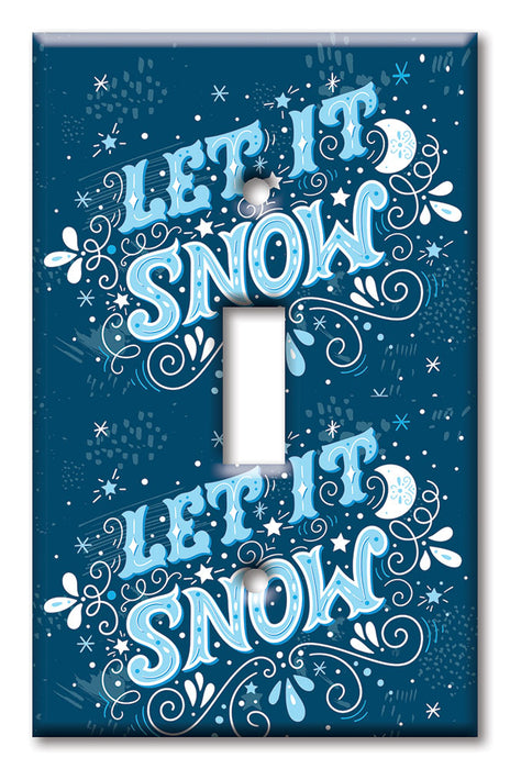 Decorative Printed Switch Plate - Electrical Switch Cover Wall Plate by Art Plates - Let It Snow